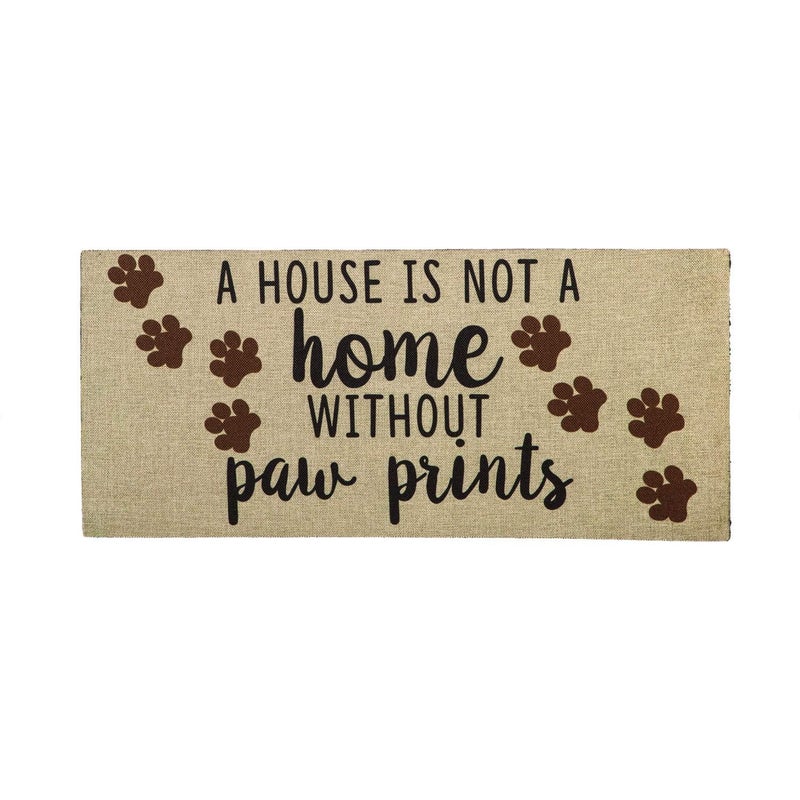 Evergreen Flag Sassafras House is Not a Home Without Paw Prints Interchangeable Entrance Doormat | Indoor and Outdoor | 22-inches x 10-inches | Non-Slip Backing | All-Season | Low Profile | Home Decor - Image 1